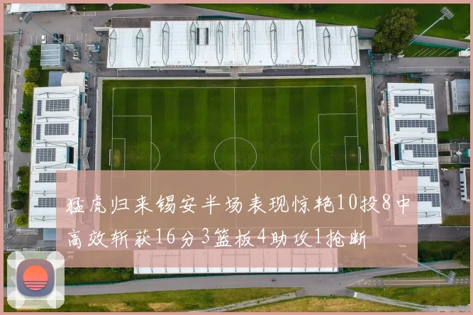 猛虎归来锡安半场表现惊艳10投8中高效斩获16分3篮板4助攻1抢断
